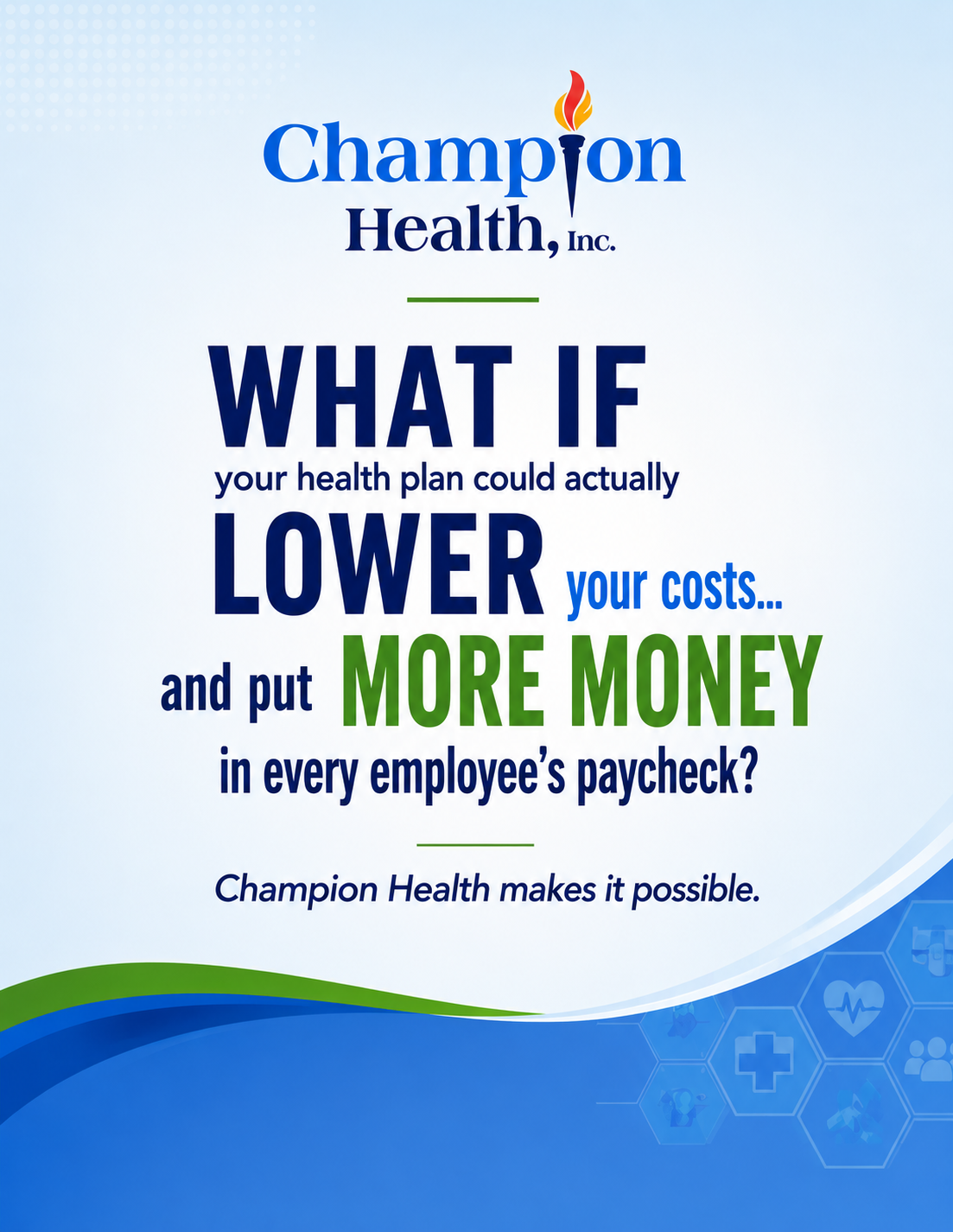 Champion Health CHAMP Plan introductory marketing panel